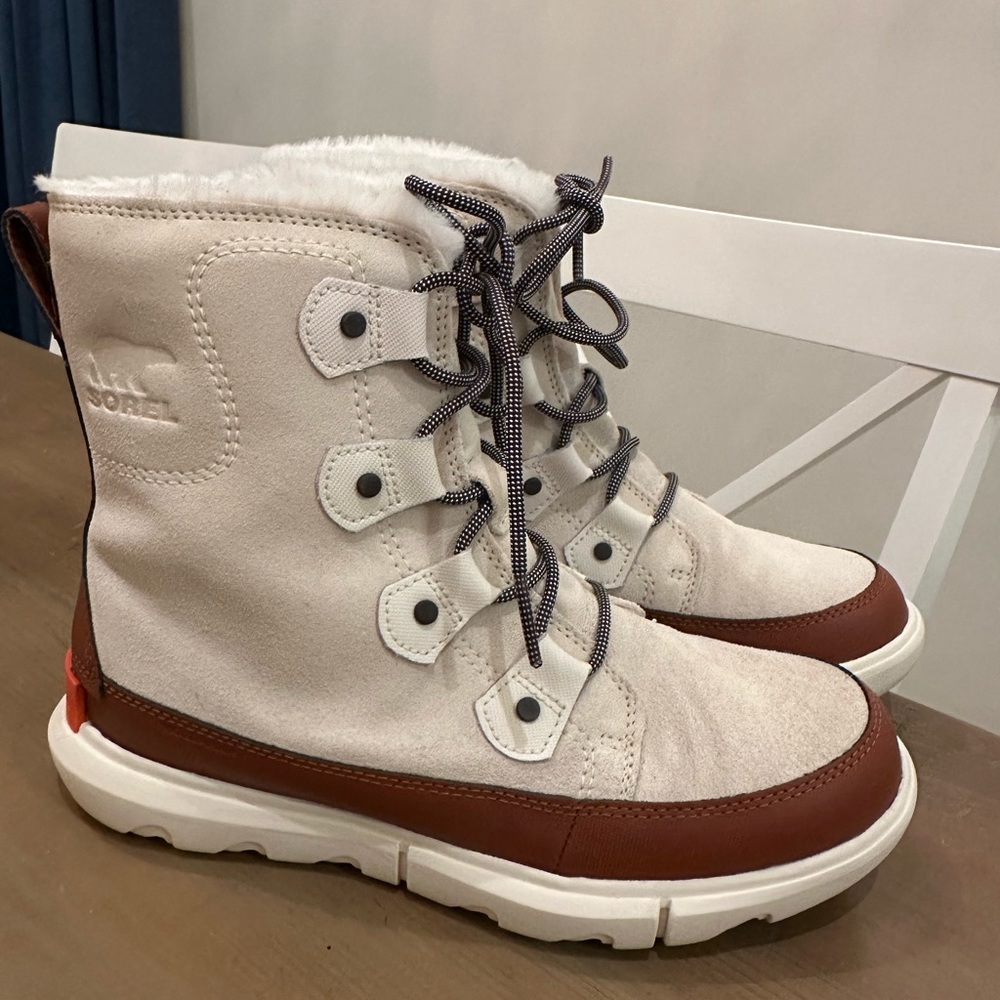 Sorel Explorer II Joan Winter Snow Boot, Chalk white, Size 9
